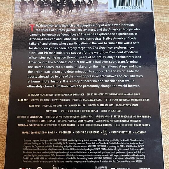 SEALED: American Experience: The Great War (DVD, 2017) - Picture 2 of 2